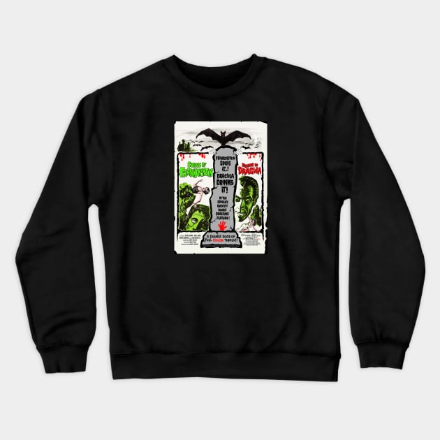 Curse of Frankenstein & Horror Of Dracula 1 Crewneck Sweatshirt by GardenOfNightmares